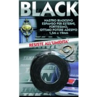 NASTRO BI-ADESIVO BLACK PER ESTERNO NERO 19X1,5