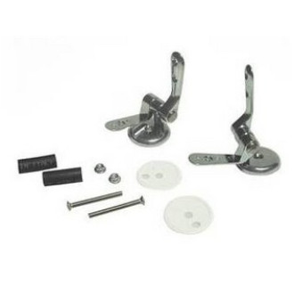 KIT CERNIERE X SEDILI WC LEGNO CROMATE