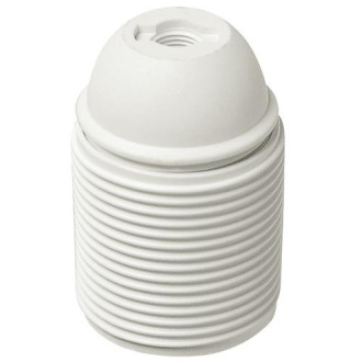 PORTALAMPADE CAMICIA FILETTATA E27 BIANCO