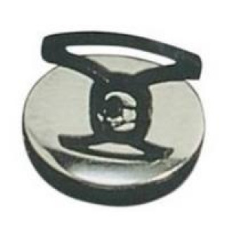 TAPPO LAVELLO NERO PL.INOX C/MANIGLIA DIAM 52 MM