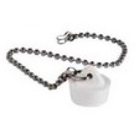 TAPPO PER PILETTA IN GOMMA BIANCO DIAM. 40 MM. C/CATENELLA