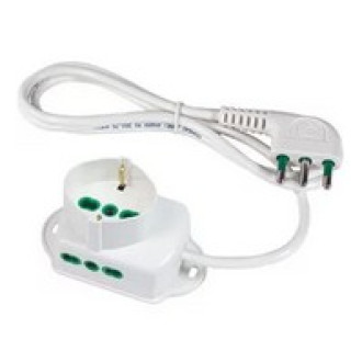 MULTIPRESA FANTON 2X2PT 1XSK LAT BIANCO