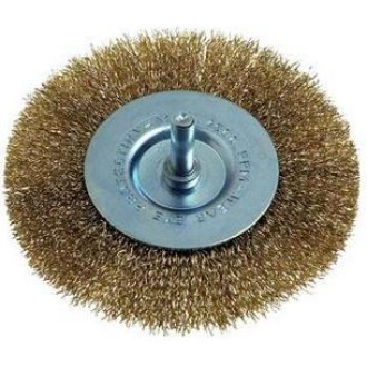 SPAZZOLA CIRCOLARE FILI ACCIAIO OTTONATO D 75 G6