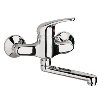 RUBINETTO MISCELATORE LAVELLO PARETE SERIE 