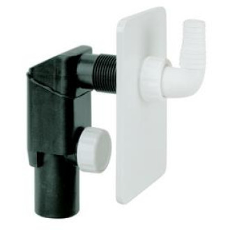 SIFONE LAVATRICE AD INCASSO CON PIASTRA ABS USCITA DIAM.40-50 MM