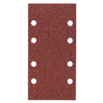 FOGLIO ABRASIVO VELCRATO RETTANGOLARE CREF 93X185 MM GR. 40 8 FORI