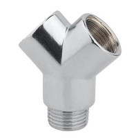 RACCORDO TRE VIE OTTONE CROMATO MFF 1/2