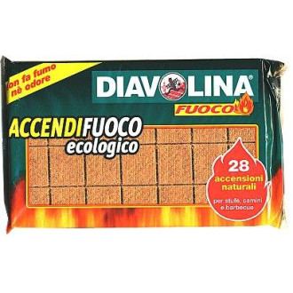 DIAVOLINA ACCENDIFUOCO ECOLOGICA 28 CUBETTI