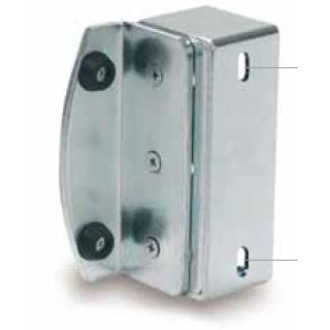 BATTENTE REGOLABILE PER CANCELLI CON ELETTROSERR. CON PIASTRA PER FISSAGGIO