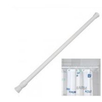 TELAIO REGGITENDA DOCCIA ALLUMINIO BIANCO DRITTO ESTENSIBILE 75/135 CM