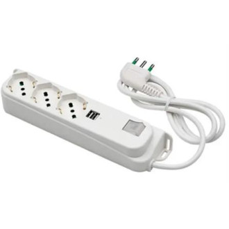 MULTIPRESA 3X2PT SK 2 USB INT