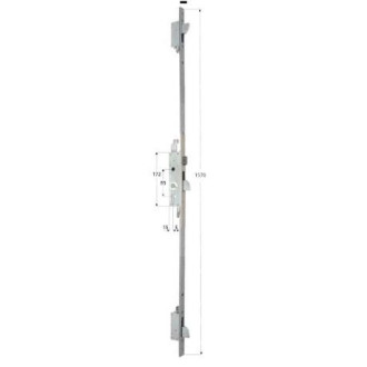 SERRATURA MULTIPUNTO MECCANICA E=35 MM AMBIDESTRA CATENACCIO FORO YALE FRONTALE PIATTO 24X3 CORNI 9811235