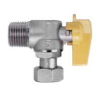 RUBINETTO SFERA GAS METANO 90&deg; M 1/2 - USCITA GIRELLO F 1/2