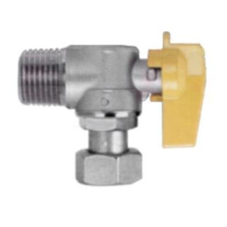 RUBINETTO SFERA GAS METANO 90&deg; M 1/2 - USCITA GIRELLO F 1/2