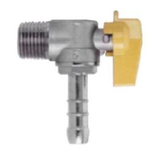 RUBINETTO SFERA GAS METANO 90&deg; M 1/2
