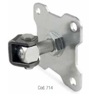 CARDINE PASSO FINE M24X2 CON CAVALLOTTO E PIASTRA REGOLABILE PER CANCELLI