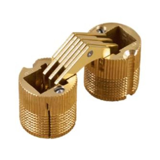 CERNIERA CILINDRICA A SCOMPARSA OTTONE DIAM. 12X13 MM CF 2 PZ