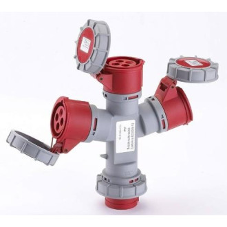 MULTIPRESA 3 VIE ROSSA - 380V IP67