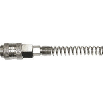 RUBINETTO RAPIDO ACCIAIO A SFERA C/MOLLA  PER TUBI E SPIRALI 8X10